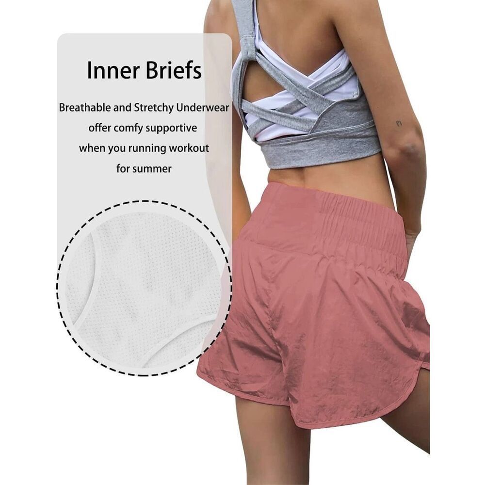 NEW Dragon Fit Running Shorts High Waisted Workout Shorts Athletic Yoga Shorts L - Picture 2 of 6